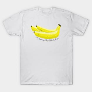 Banana Bonanza: Playful Bunch Illustration - It's Bananas! T-Shirt